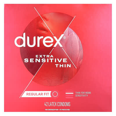 Durex Extra Sensitive Thin Regular Fit 42-Count Condoms