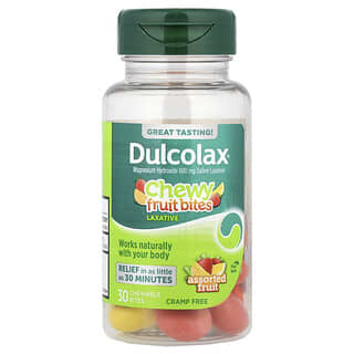 Dulcolax, Chewy Fruit Bites, Assorted Fruit , 30 Chewable Bites