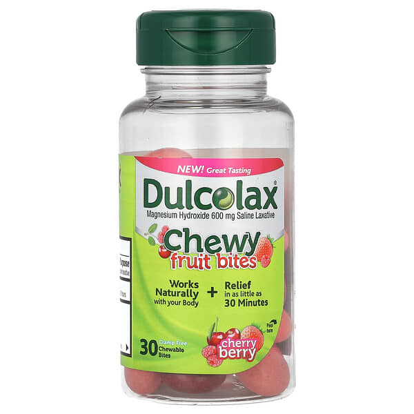 Dulcolax, Chewy Fruit Bites, Cherry Berry, 30 Chewable Bites