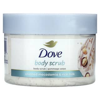 Dove, відлущувальний скраб для тіла, подрібнена макадамія та рисове молоко, 298 г (10,5 унції)