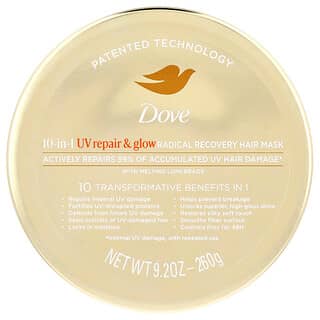 Dove, UV Repair & Glow, Radical Recovery Hair Mask 10 v 1, 260 g (9,2 oz)