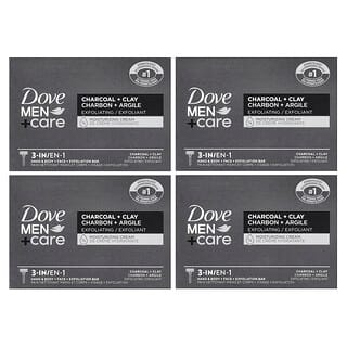 Dove, Men + Care, відлущувальний батончик, деревне вугілля та глина, 4 шт. по 106 г (3,75 унції)
