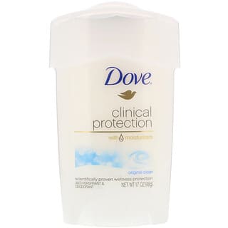 Dove, Clinical Protection, com potência para tratamento, desodorante antitranspirante, Original Clean, 48 g