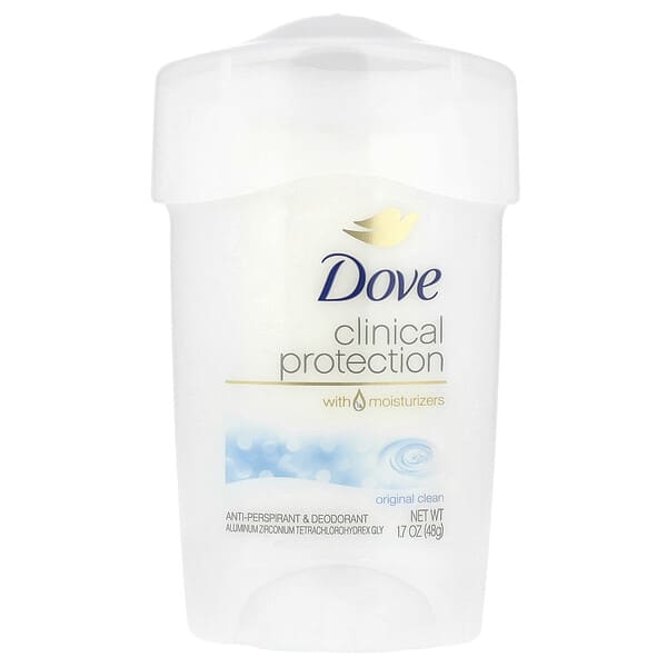 Dove, 醫級防護，專業強度，止汗體香劑，純粹清潔，1.7 盎司（48 克）