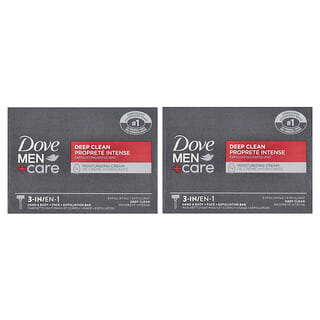 Dove, для чоловіків і догляду, мило для глибокого очищення, 3 в 1, 2 шт. по 106 г (3,75 унції)