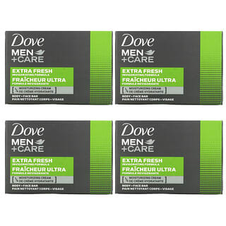 Dove, Men+Care 清涼倍爽男性沐浴潔面皂，4 塊，3.75 盎司（106 克）/塊