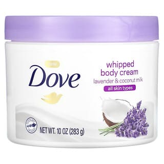Dove, Crema corporal batida, Leche de lavanda y coco`` 283 g (10 oz)