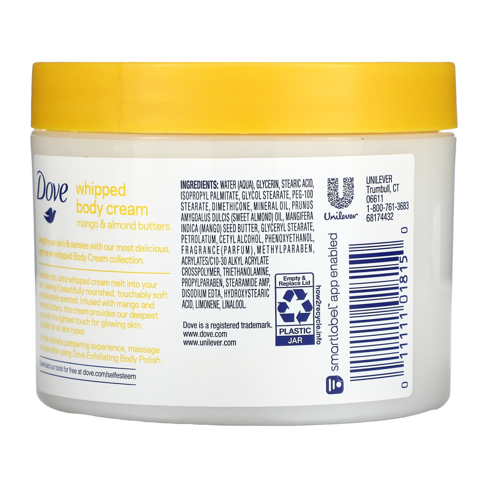 Dove, Whipped Body Cream, Mango & Almond Butters, 10 oz (283 g)