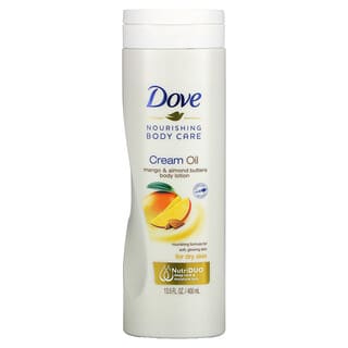 Dove, Pflegende Körperpflege, Cremeöl-Körperlotion, Mango- und Mandelbutter, 400 ml (13,5 fl. oz.)