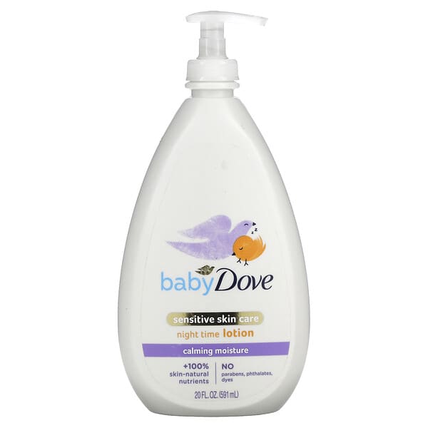 Dove, ベビー、敏感肌ケア、ナイトタイムローション、591ml（20液量オンス）