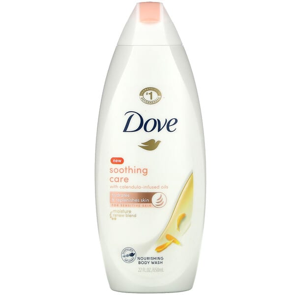 Dove, 舒缓护理滋养沐浴露，含金盏花油，22 液量盎司（650 毫升）