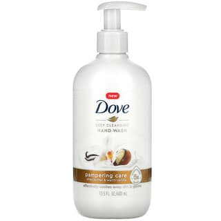 Dove, غسول اليدين للتنظيف العميق، زبدة الشيا والفانيليا الدافئة، 13.5 أونصة سائلة (400 مل)