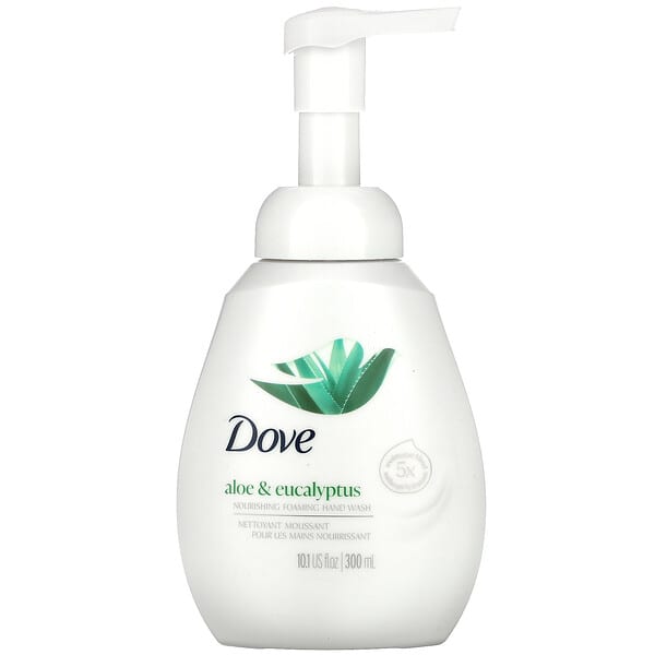 Dove, Espuma de Sabonete Nutritivo para as Mãos, Aloe e Eucalipto, 300 ml (10,1 fl oz)