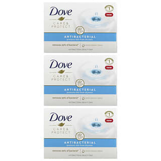 Dove, Care & Protect، صابون الجمال المضاد للبكتيريا، 3 ألواح، 3.17 أونصة (90 جم) لكل منها