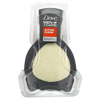 Dove, Men + Care، التنظيف الفعال، أداة استحمام ثنائية الجانب، إسفنجة واحدة
