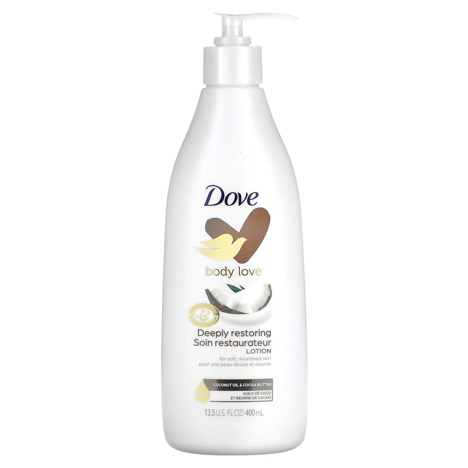 Dove, Deeply Restoring Lotion, Coconut Oil & Cocoa Butter, 13.5 fl oz