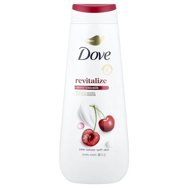 Dove, 리바이탈라이즈 바디 워시, 체리 + 치아 밀크, 20fl oz