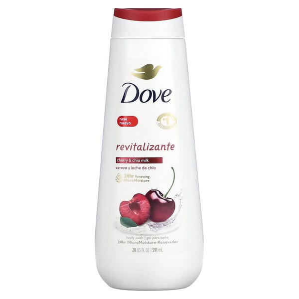 Dove, Body Wash, Cherry &amp; Chia Milk, 20 fl oz (591 ml)