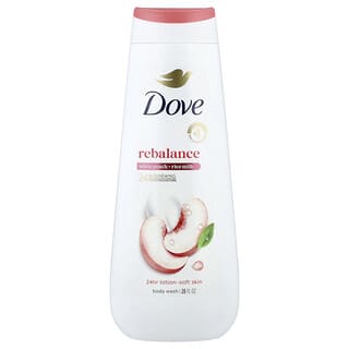Dove, Vücut Yıkama Jeli, Rebalance, Beyaz Şeftali + Pirinç Sütü, 20 fl oz