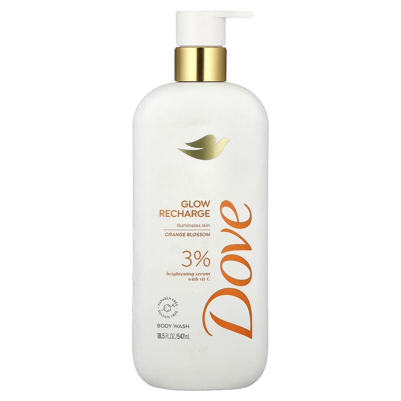 dove glutathione body wash Glow Recharge, Body Wash, Orange Blossom, 18.5 fl oz (547 ml)