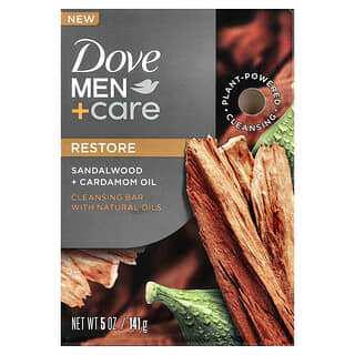 Dove, Men + Care, очищувальний батончик, відновлювальний засіб, олія сандалового дерева та кардамону, 141 г (5 унцій)