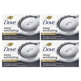 Dove, Kömür Tozu ve Gliserinli Derin Peeling Güzellik Barı, 4 Bar, Her Biri 3,75 oz (106 gr)