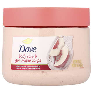 Dove, Exfoliante corporal, Melocotón blanco y arroz triturado, 425 g (15 oz)