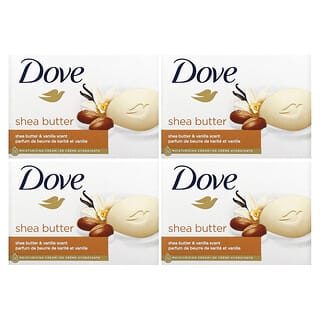 Dove, Beauty Bar Soap, Shea Butter &  Vanilla, 2 Bars, 3.75 oz (106 g) Each