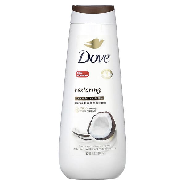 Dove, Jabón líquido para el cuerpo restaurador, Manteca de coco y de cacao, 591 ml (20 oz. líq.)