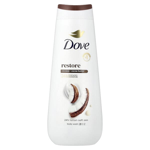 Dove, 리스토어링 바디 워시, 코코넛 & 코코아 버터, 591ml(20fl oz)