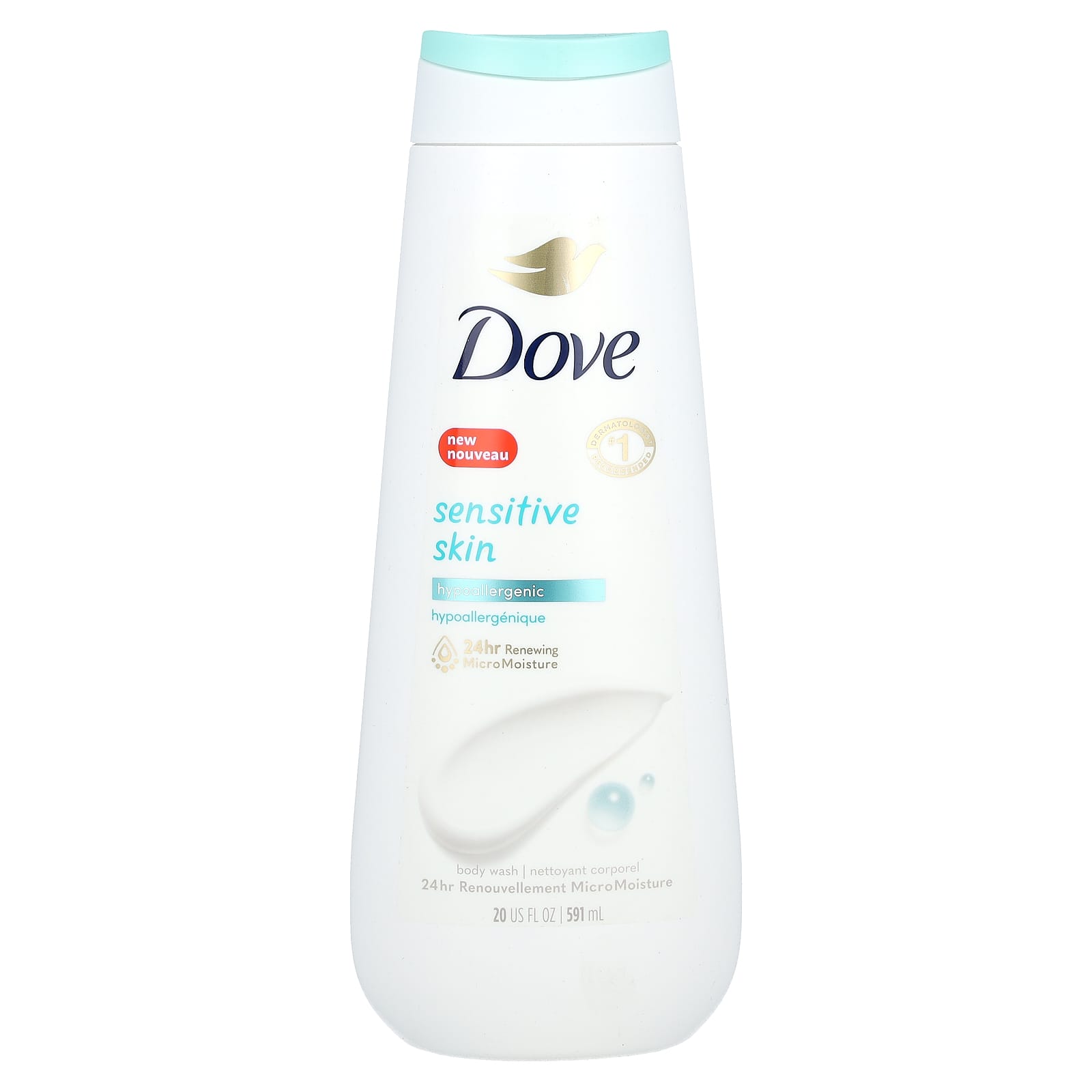 Dove, Sensitive Skin Body Wash, 20 fl oz (591 ml)