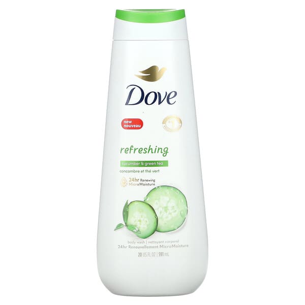 Dove, Jabón corporal refrescante, Pepino y té verde`` 591 ml (20 oz. Líq.)
