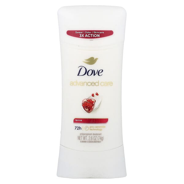 Dove, Advanced Care, 땀 억제제 데오도런트, 리바이브, 74g(2.6oz)