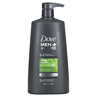 Dove, عناية خاصة بالرجال، شامبو مدعم + بلسم، منعش ونظيف، زنة 25.4 أوز سائلة (750 مل)
