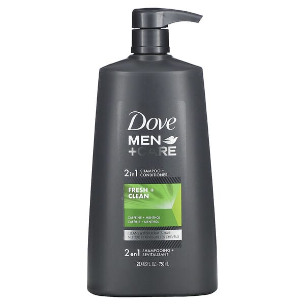 Dove, メン+ケア フォーティファイングシャンプー+コンディショナー フレッシュ＆クリーン (750 ml)