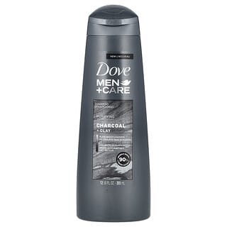 Dove, Men+Care, Shampoo, Purifying, Charcoal + Clay, 12 fl oz (355 ml)