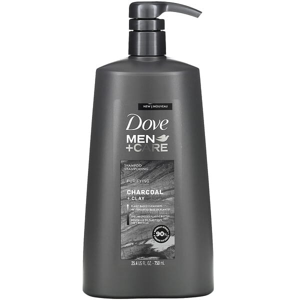 Dove, Men+Care，洗发水，净化，木炭 + 粘土，25.4 液量盎司（750 毫升）
