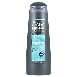 Dove, 男性 + 護理，2 合 1 洗髮精 + 護髮素，修復活力，桉樹 + 樺木，12 液量盎司（355 毫升）