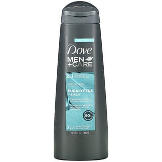 Dove, 男性 + 护理，2 合 1 洗发水 + 护发素，修复活力，桉树 + 桦木，12 液量盎司（355 毫升）