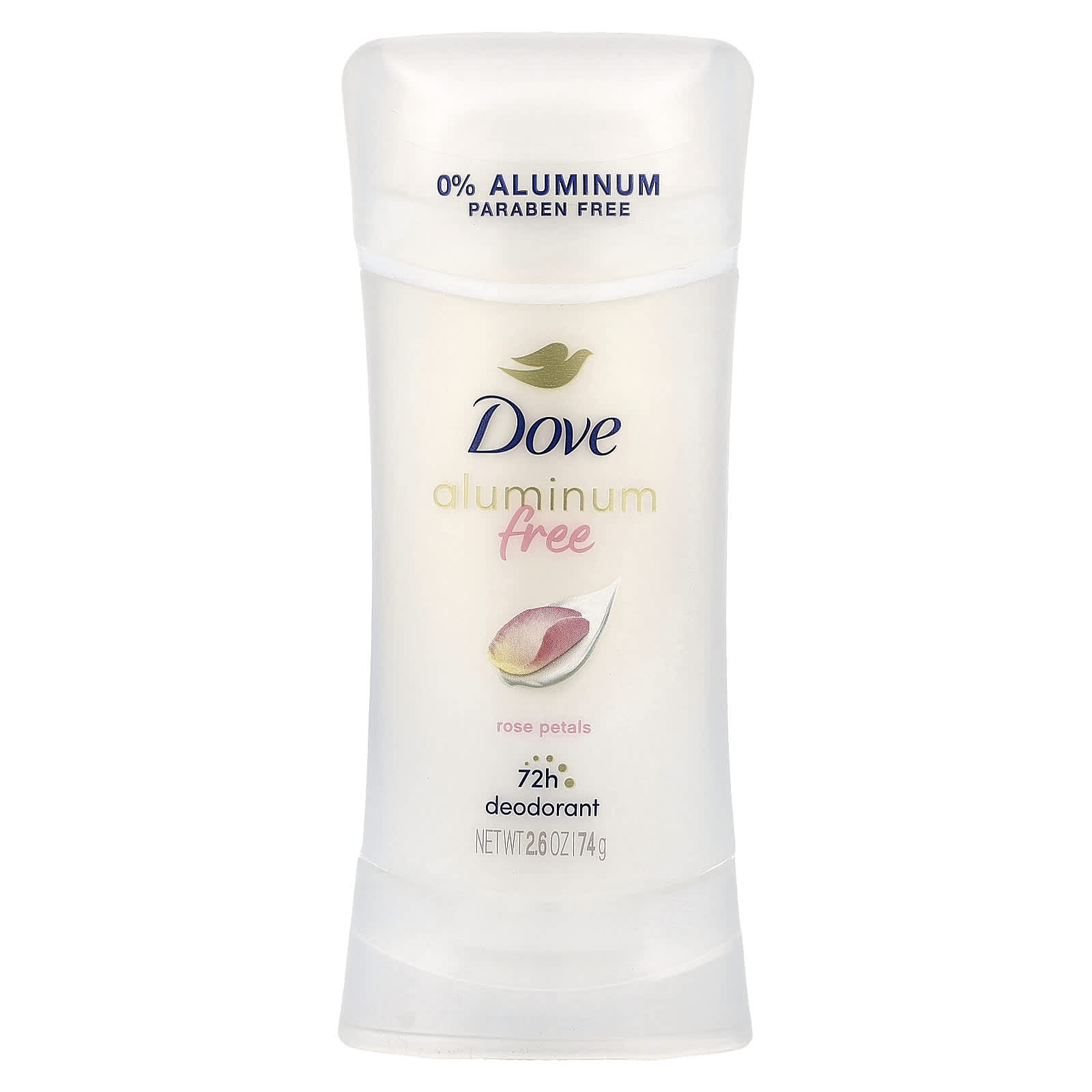ダヴ　DOVE　フルーティーローズ　ローズペタル　デオドラントスティック アルミニウム不使用デオドラント、バラの花びらの香り、74g（2.6