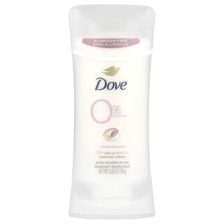 Dove, 0% 鋁淨味劑，玫瑰花瓣香味，2.6 盎司（74 克）