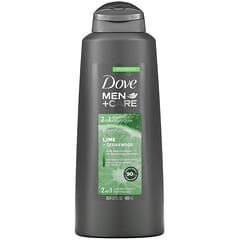 Dove, Men+Care, 2 In 1 Shampoo + Conditioner, Reinvigorating, Lime + Cedarwood, 20.4 fl oz (603 ml)