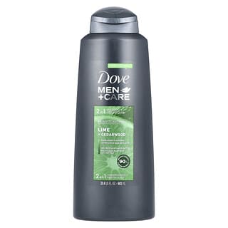 Dove, Men + Care, Champú y acondicionador 2 en 1, Revitalizante, Lima y cedro, 603 ml (20,4 oz. Líq.)