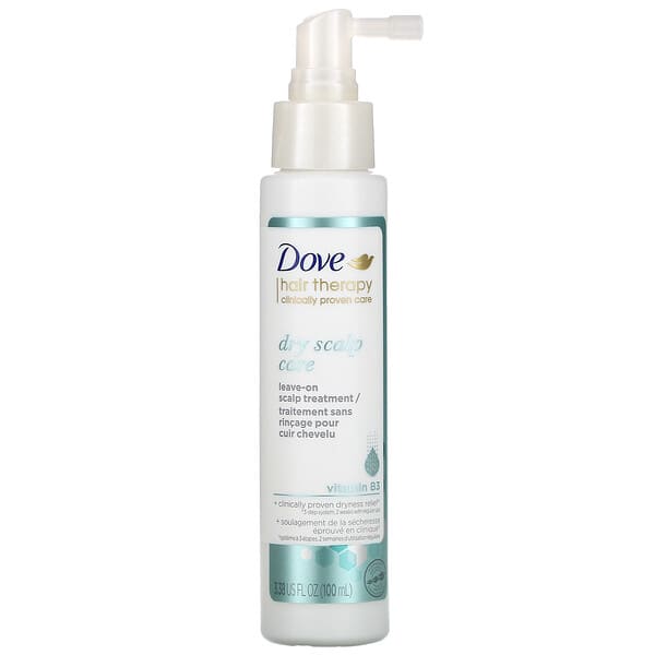 Dove, Hair Therapy, несмываемое средство для ухода за сухой кожей головы с витамином B3, 100 мл (3,38 жидк. Унции)