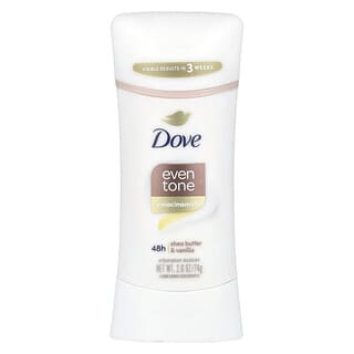 Dove, Teinte uniforme + nicotinamide, Déodorant anti-transpirant, Beurre de karité et vanille, 74 g