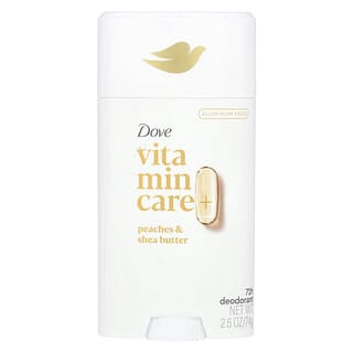 Dove, Vitamin Care + дезодорант, персики и масло ши, 74 г (2,6 унции)