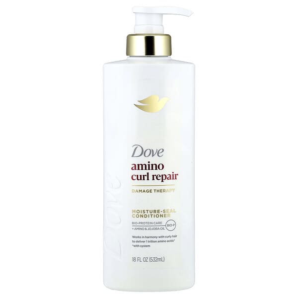 Dove, Amino Curl Repair, 모이스처 씰 컨디셔너, 컬, 거친 모발용, 532ml(18fl oz)