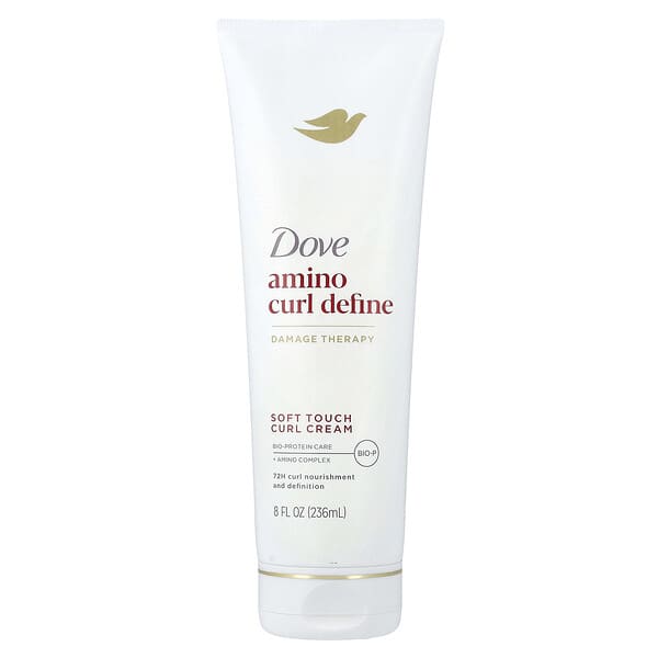 Dove, Amino Curl Define, 소프트 터치 컬 크림, 컬이 있는, 곱슬거리는 모발용, 236ml(8fl oz)