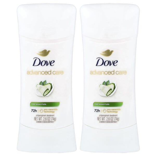 Dove, 專業護理，止汗淨味劑，清新，2 包，每包 2.6 盎司（74 克）