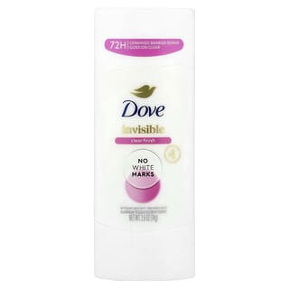 Dove, 어드밴스드 케어, 투명, 땀 억제 데오드란트, 깔끔한 마무리, 2.6oz(74g)
